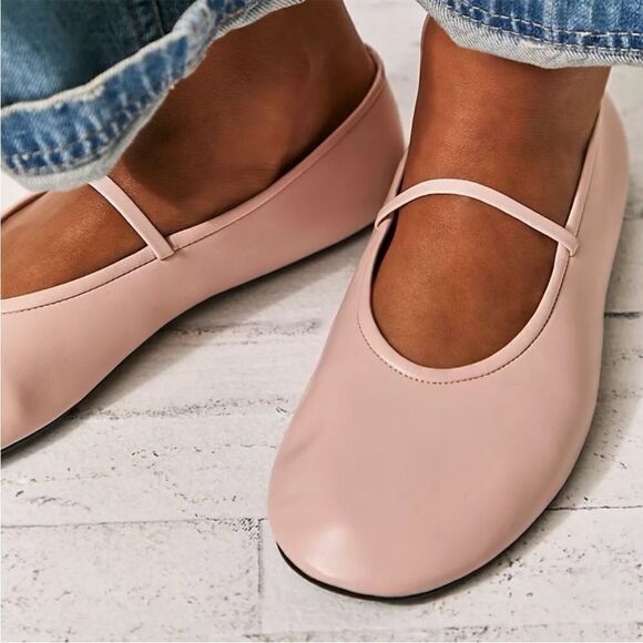 Free People Moira Mary Jane Flats Pink US 8.5 - Picture 2 of 8